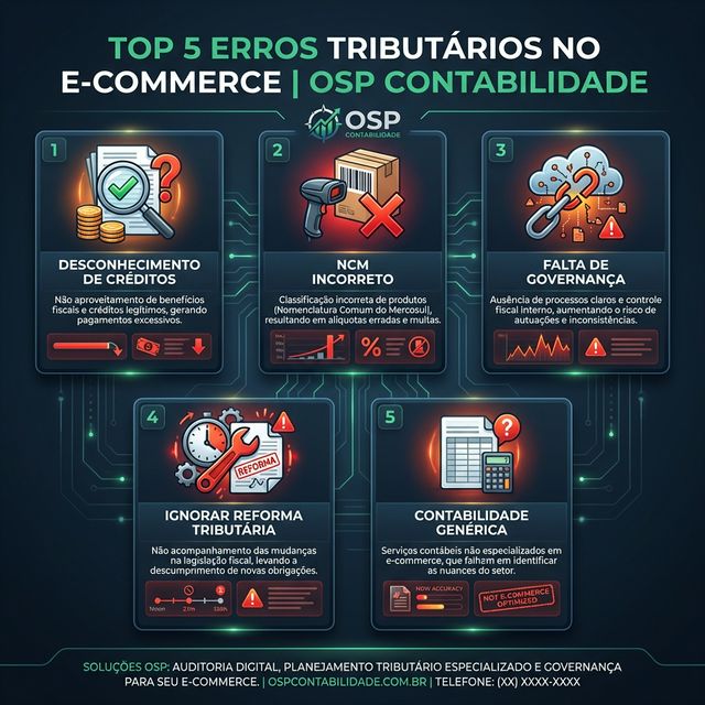 Top 5 Erros Tributários no E-commerce